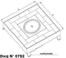 Recessed manhole with gully and subframe heavy series, 3 mm thickness and 8mm square top plate