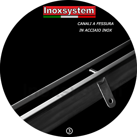 Canale a fessura in acciaio inox carrabili