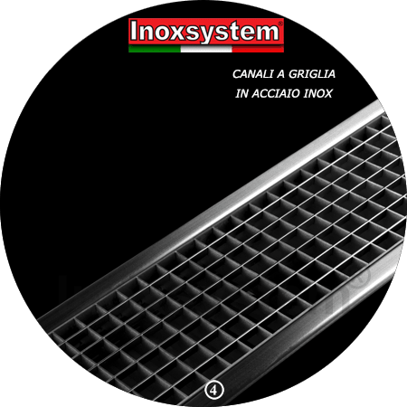 Canale a griglia in acciaio inox carrabili