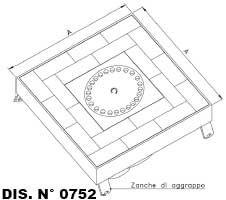 disegno sigillo per pavimento in acciaio inox alta carrabilità