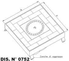 disegno sigillo per pavimento in acciaio inox alta carrabilità