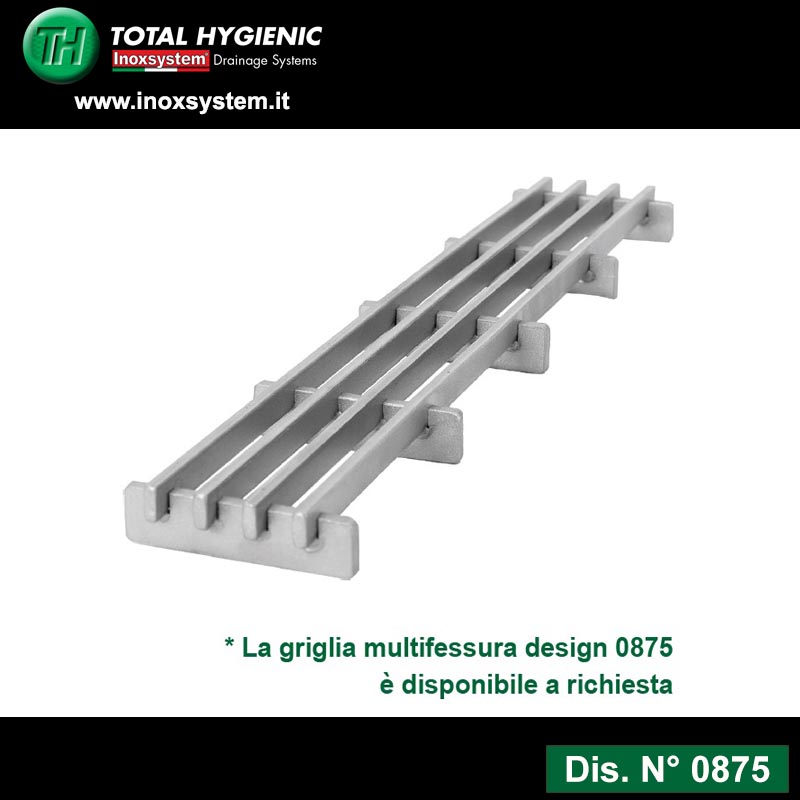 La griglia multifessura design 0875 è disponibile a richiesta