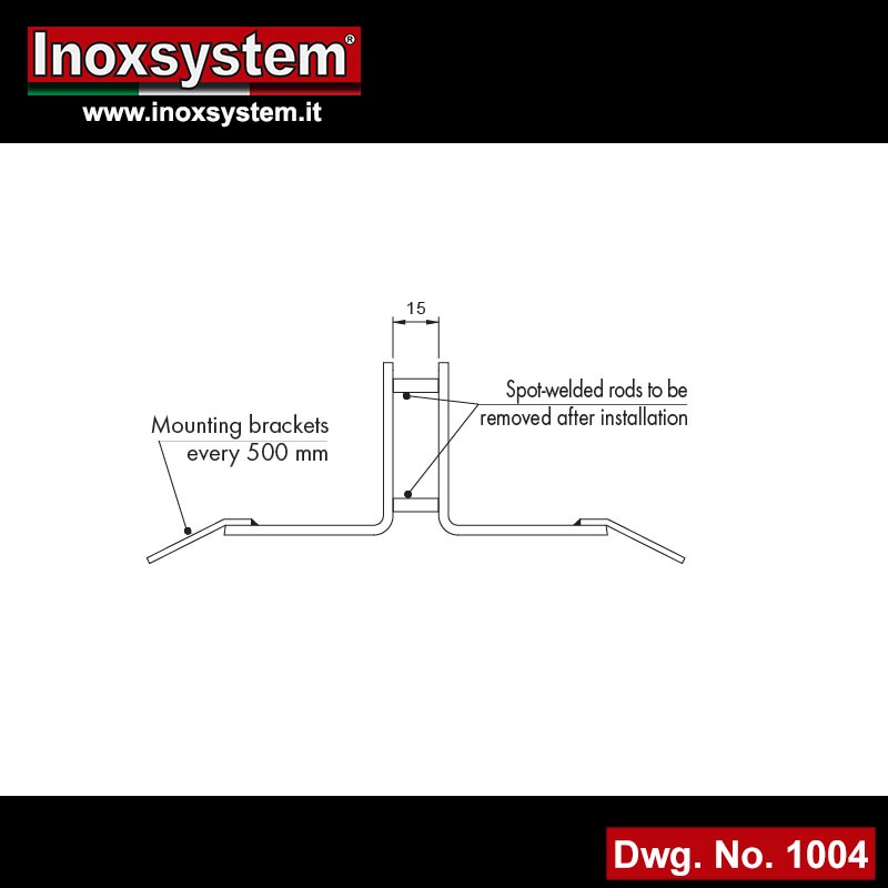 Particular Floor profile in stainless steel