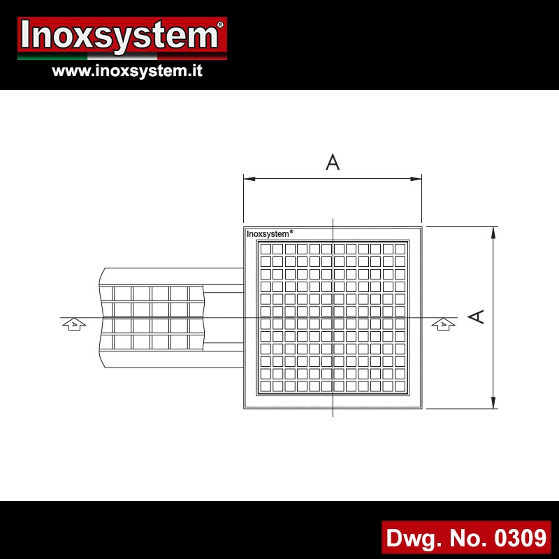 Dwg gully with grating, vertical outlet and filter basket incorporated into the bell trap