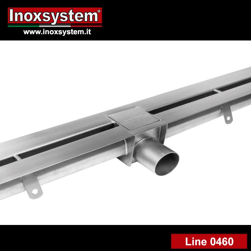 line 0460 Hidden slot channel to be installed under the floor with floor drain in stainless steel