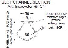 line 1150 channel section in stainless steel