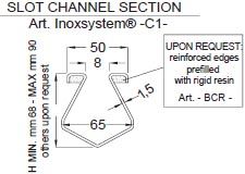 line 1250 channel section in stainless steel