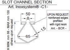 line 1350 channel section in stainless steel