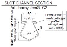 line 2250 channel section in stainless steel