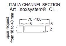 line 3050 channel section in stainless steel