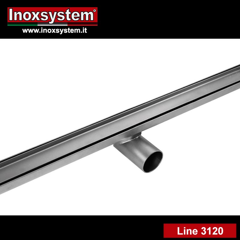 Line 3120 Linear shower drain Italia IDrain tileable cover without odor trap in stainless steel