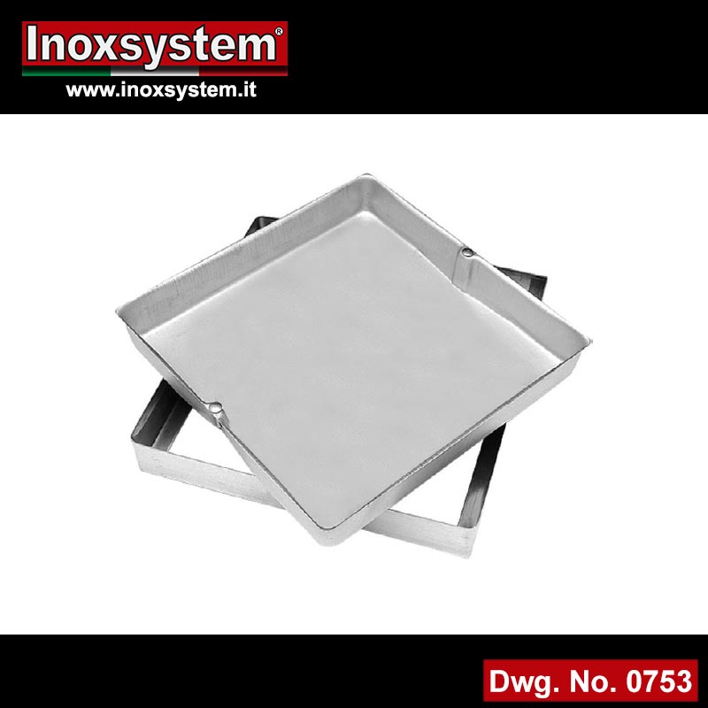 Pressed steel recessed manhole cover with frame light duty line for pedestrian areas