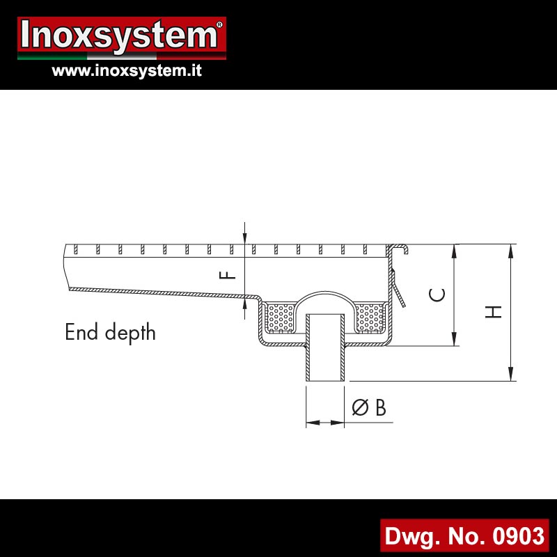Round body gully welded to the channel body with filter basket incorporated in stainless steel