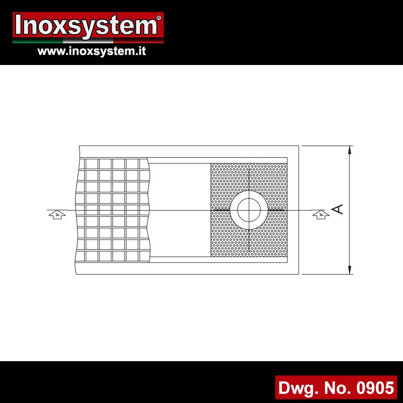 Dwg square body gully welded to the channel body with filter basket incorporated into the bell trap and vertical outlet