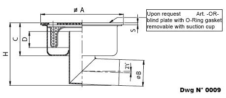 Floor Drains In Stainless Steel Horizontal Outlet Pipe