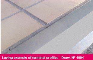 Examples of installation for terminal floor profile