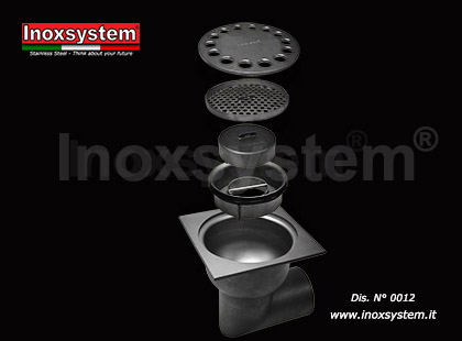 Chiusini scarico orizzontale kit sifone e cestello estraibili in acciaio inox