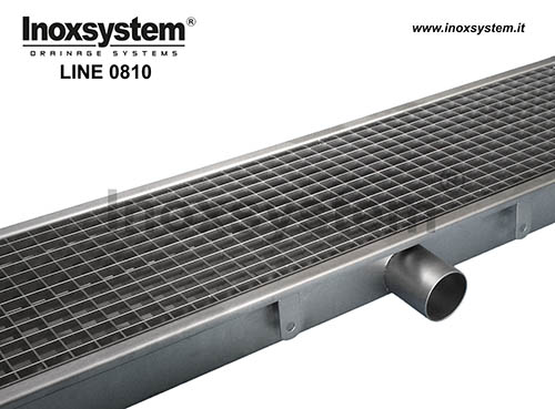 stainless steel grating channel with direct outlet pipe no siphoned and removable filter basket