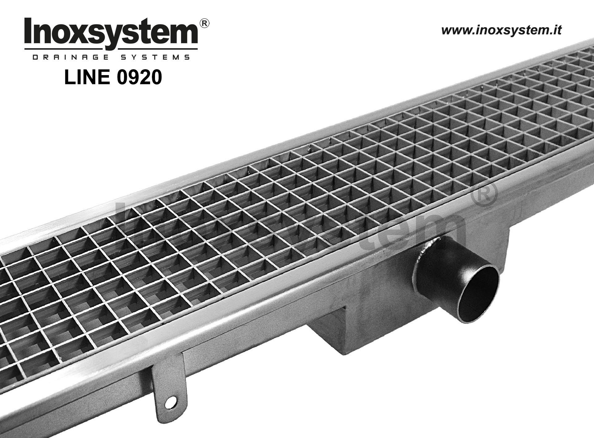 Drainage channel with grating - 0810 - Inoxsystem S.r.l. - inox / for  kitchen