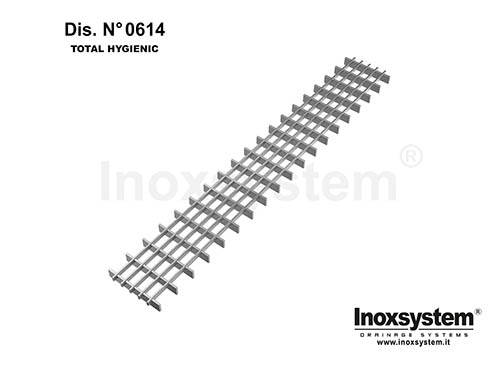 Total Hygienic multi-slot grating mesh 50x22 DWG 0614