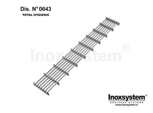 Total Hygienic multi-slot non-slip grating mesh 100x16 DWG 0643