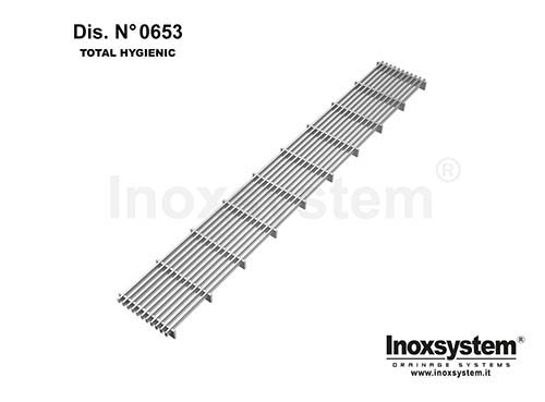 Total Hygienic multi-slot heel-guard grating mesh 100x8 DWG 0653