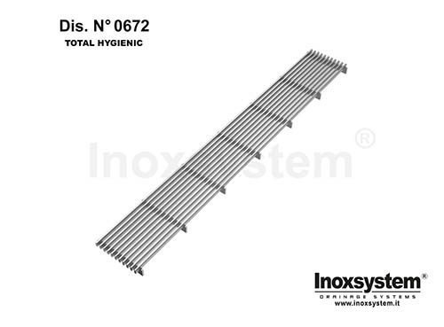 Total Hygienic multi-slot anti-heel design grating mesh 160x8 DWG 0672