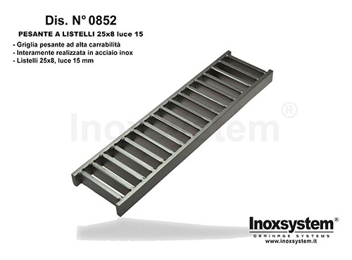 Heavy duty ladder gratings flat bars 25x8 mesh width 15 in stainless steel