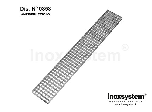 Non-slip standard gratings in stainless steel