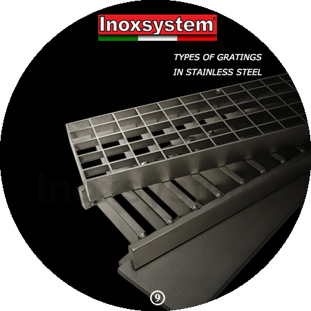 Types of gratings in stainless steel