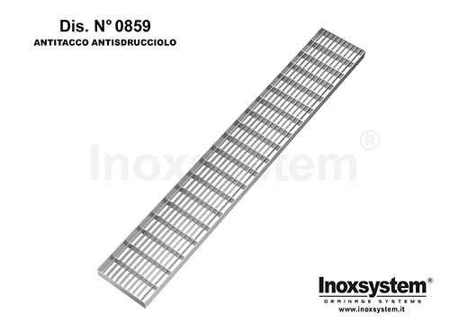 Griglie standard dentellata antitacco e antistrucciolo in acciaio inox