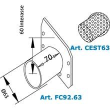 Flangia di chiusuracon scarico orizzontale 63 Inoxsystem Infinity