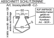 linie 1060 abschnitt kastenrinne in edelstahl