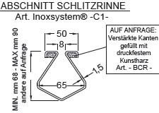 linie 1150 abschnitt kastenrinne in edelstahl