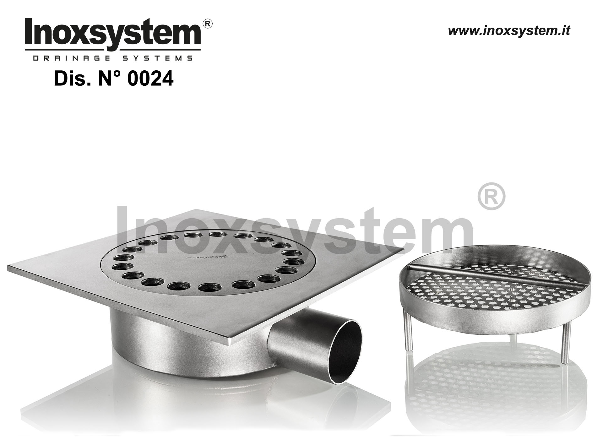 Siphon de sol en inox - TOTAL HYGIENIC DIS. 0115 - Inoxsystem