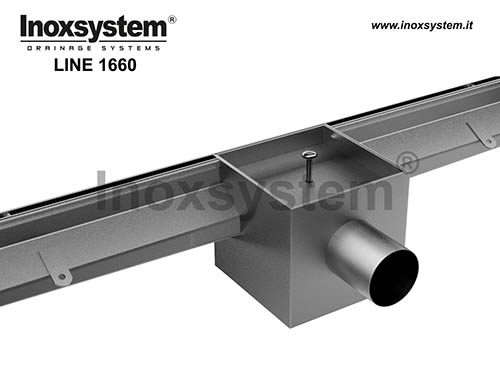 Slot channels with vertical edges tileable floor drain in stainless steel