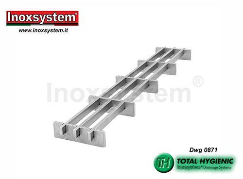 Stainless steel hygienic multi-slot grating antibacterial and anti-slip