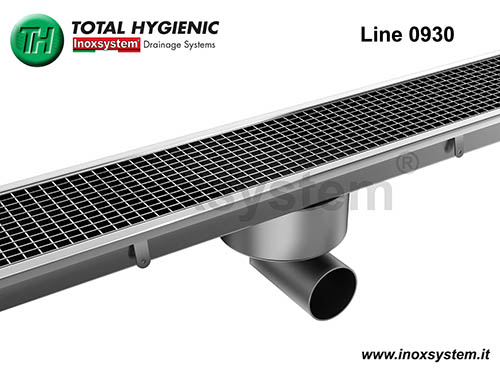 Stainless steel grating channel siphoned floor drain with plate