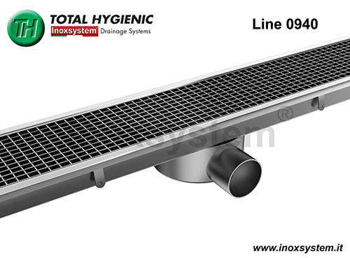 Drainage channel with grating - 0810 - Inoxsystem S.r.l. - inox / for  kitchen